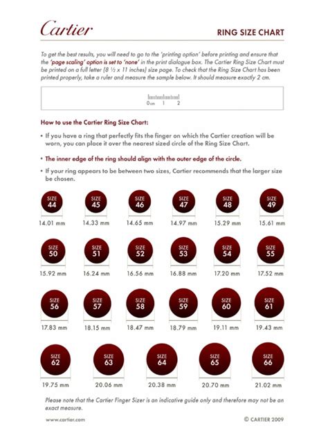 cartier sizing